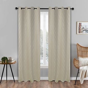 SUPERIOR Zuri 2-Pack Grommet Room Darkening Curtain Set