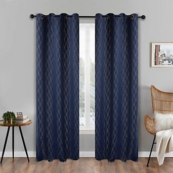 SUPERIOR Zuri 2-Pack Grommet Room Darkening Curtain Set