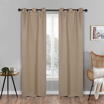 SUPERIOR Zuri 2-Pack Grommet Room Darkening Curtain Set