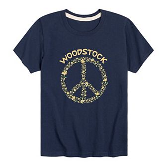 Boys 8-20 Peanuts Peace Sign Woodstock Tee