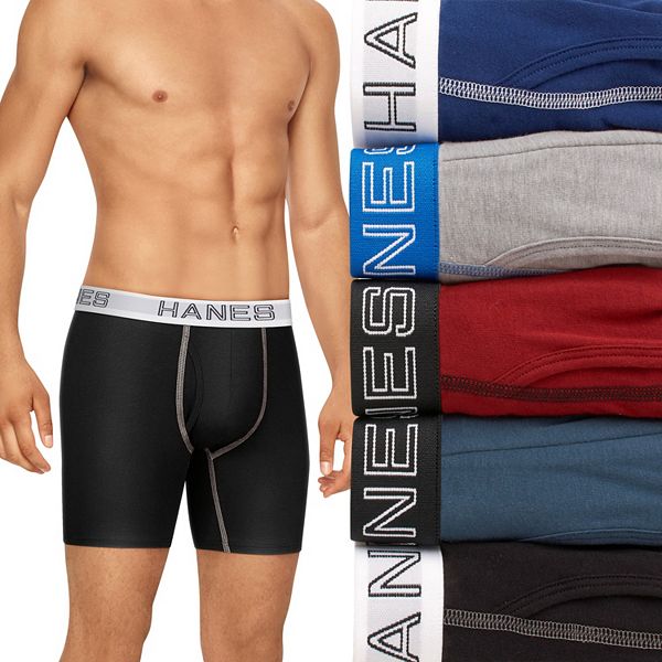 Hanes Classics Men's Boxer Briefs with Comfort Flex® Waistband, Black/grey  4-Pack, M-Black/Grey at  Men's Clothing store