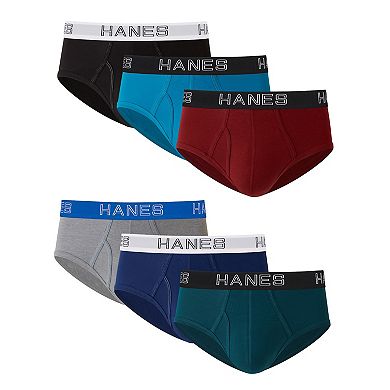 Men's Hanes® 6 Pack Ultimate Stretch Moisture Wicking Briefs Underwear