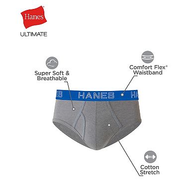 Men's Hanes® 6 Pack Ultimate Stretch Moisture Wicking Briefs Underwear