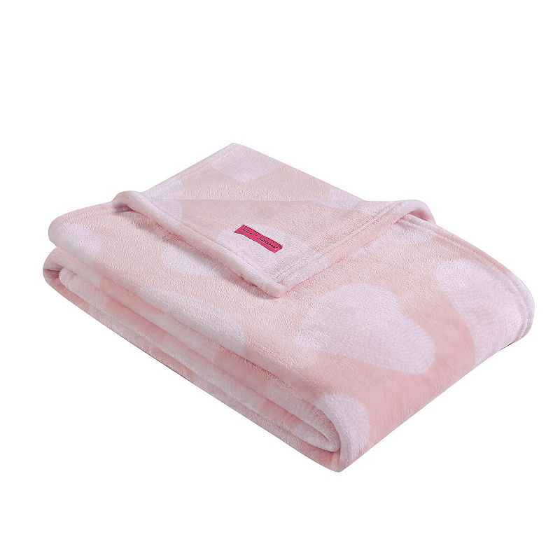 Betsey Johnson Printed Throw Blanket, Pink, 50X70