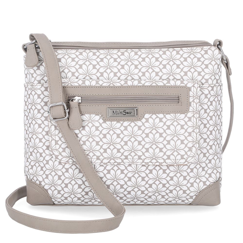 MultiSac Everest Crossbody Bag - Geo Diamond Print, Multiple Pockets | Women's Organizer Purse