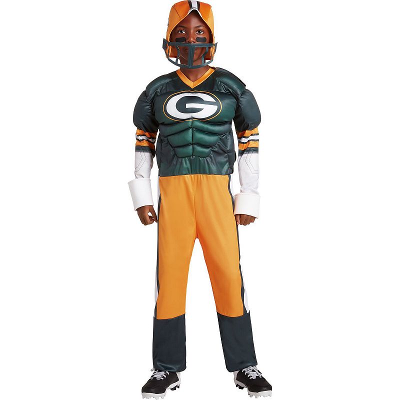 Youth Green Green Bay Packers Game Day Costume, Boys, Size: YTH Large