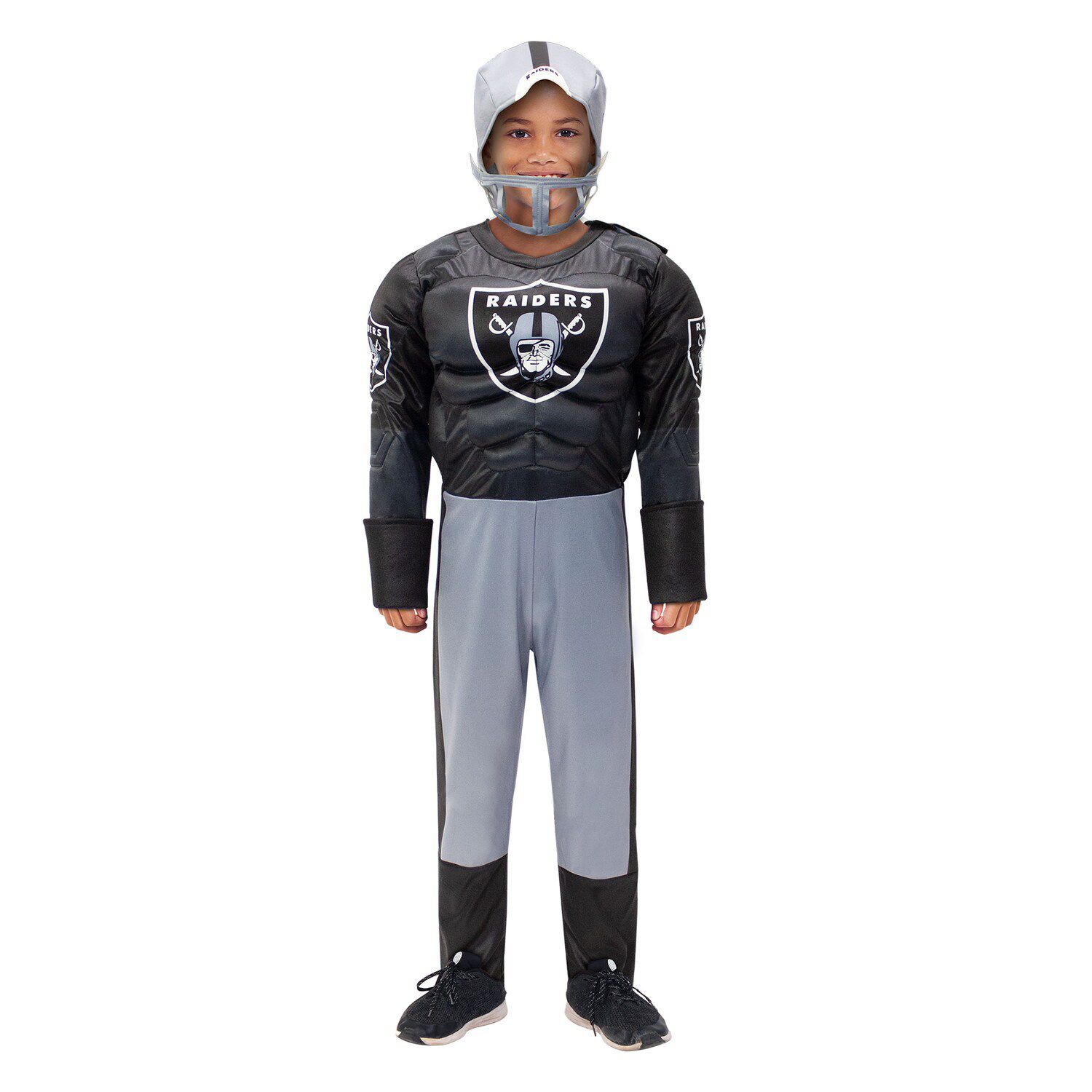 Las Vegas Raiders Youth Spirit Cheer Two-Piece Cheerleader Set -  Black/Silver