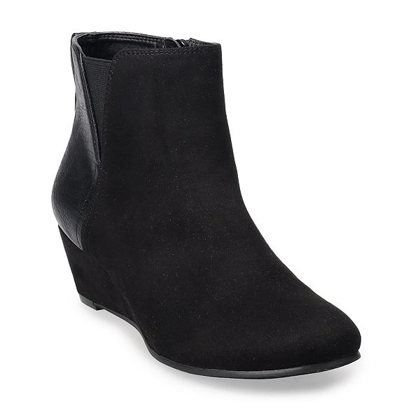 Ladies black hotsell wedge boots