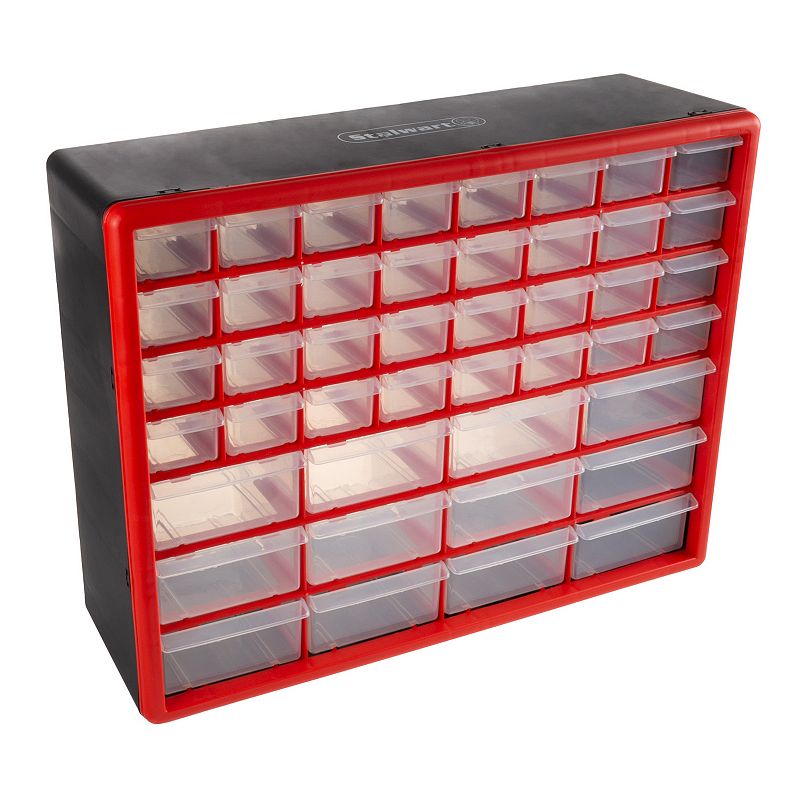 Fleming Supply 44 Drawer Storage Cabinet, Red