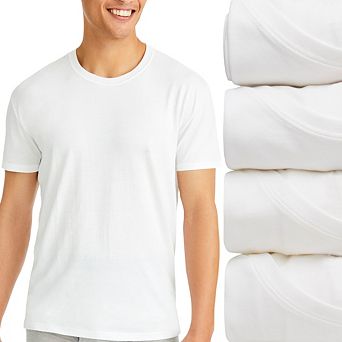 Men's Hanes® 4-Pack Ultimate Comfort Fit Cotton Stretch Crewneck Undershirt