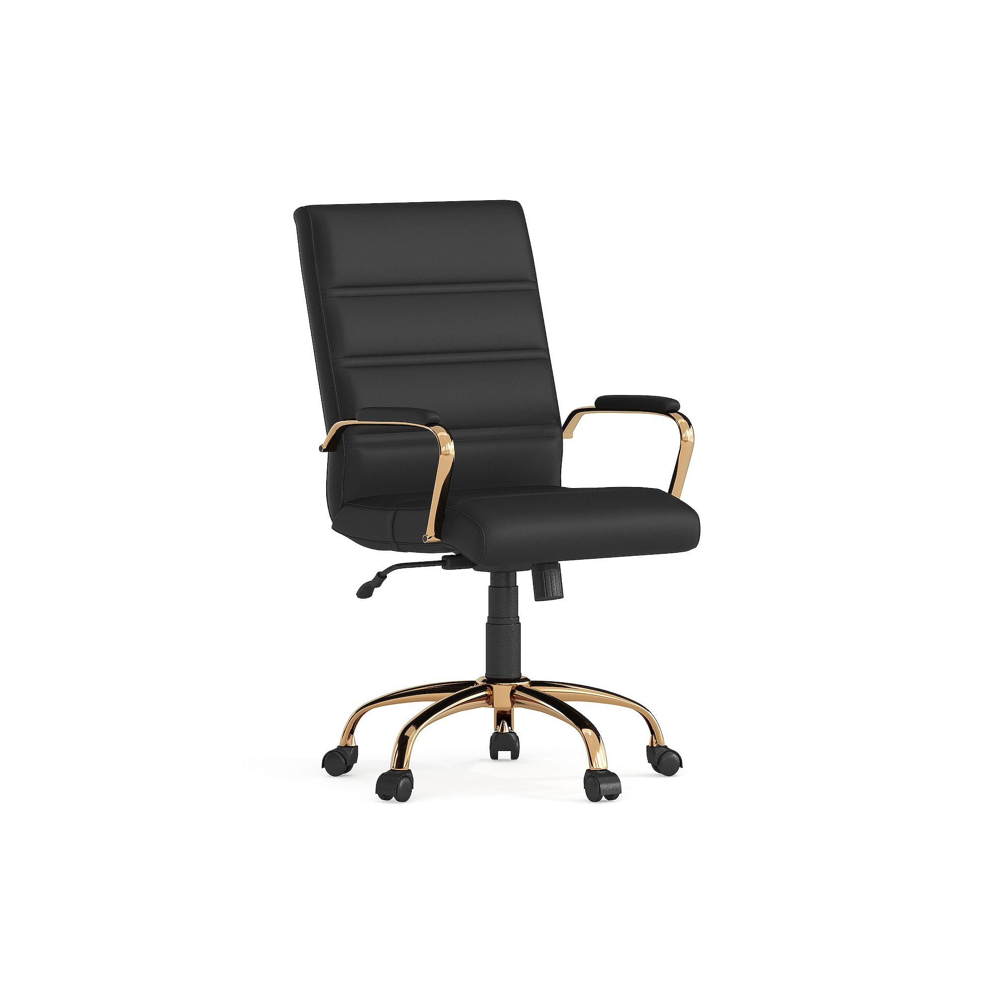 Flash Furniture Mid-Back Executive Swivel Office Chair, Black Gold