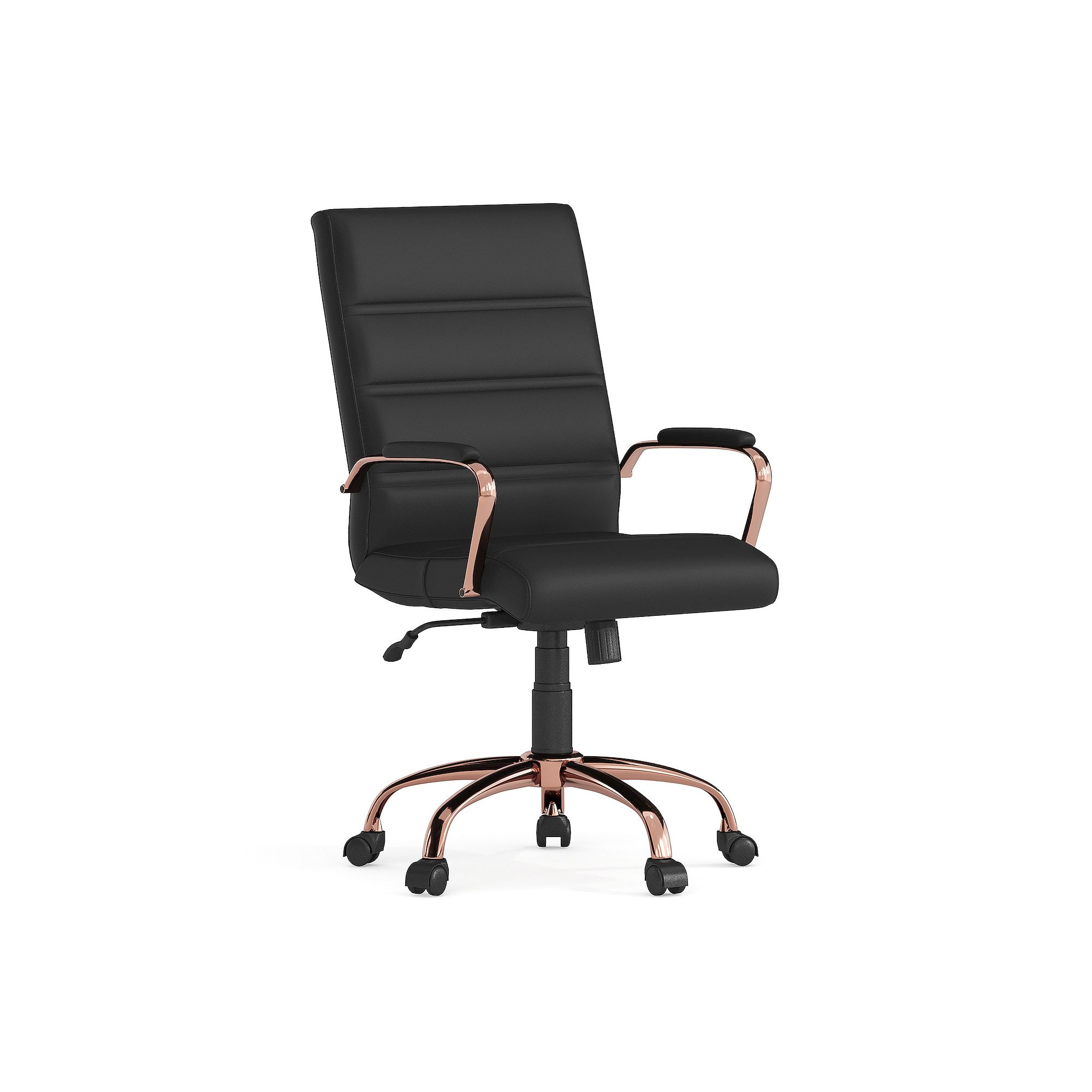 Flash Furniture Mid-Back Executive Swivel Office Chair, Black Rose Gold