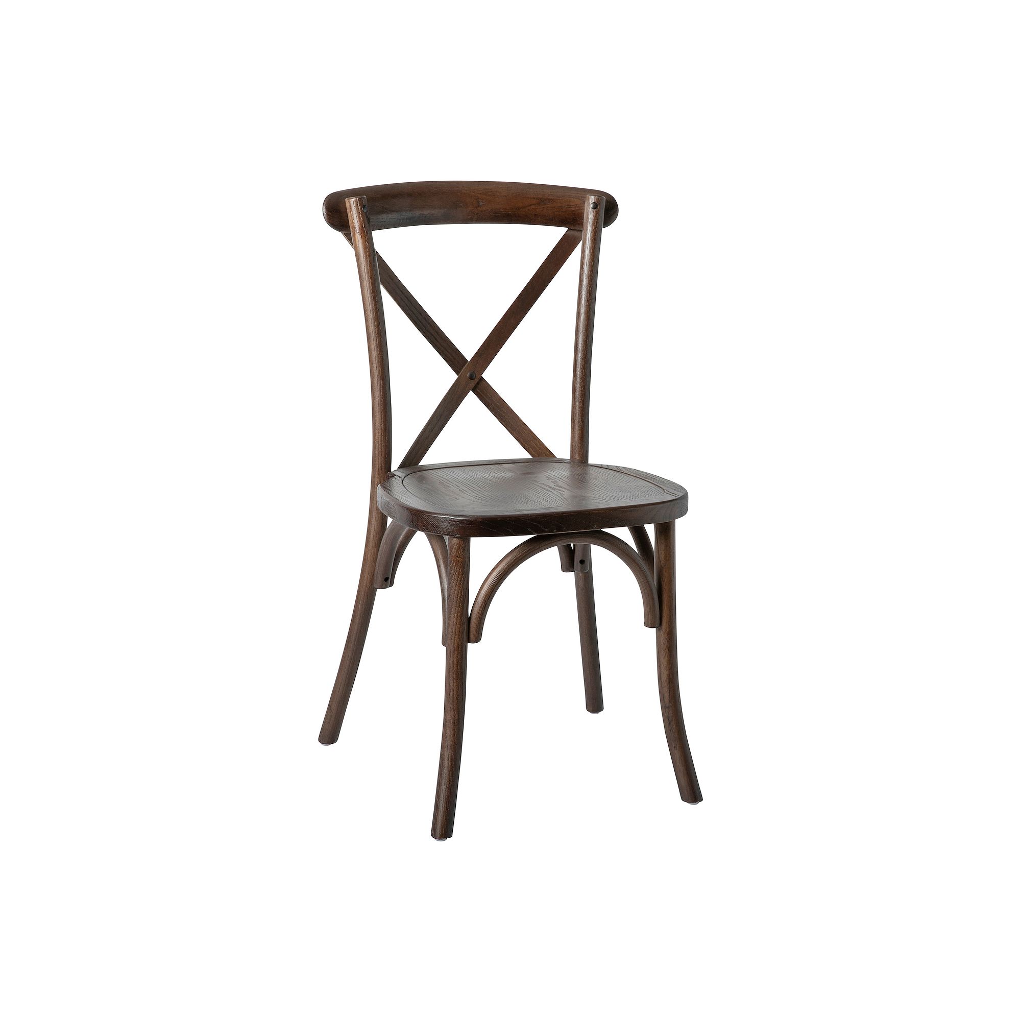 Flash Furniture Hercules Stacking Cross Back Dining Chair, Brown
