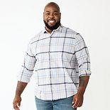 Big & Tall Apt. 9® Plaid Flannel Button-Down Shirt