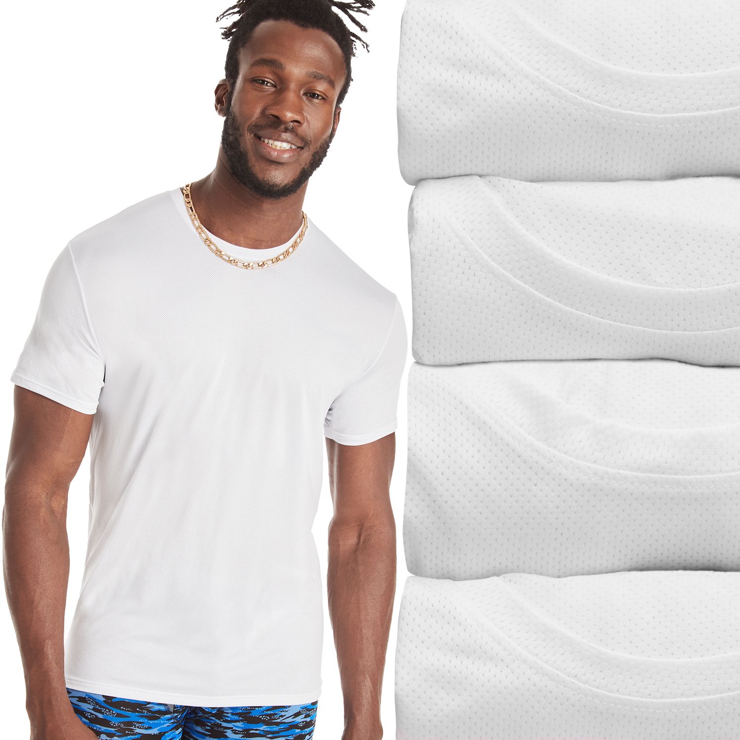 men's hanes crew neck t shirts