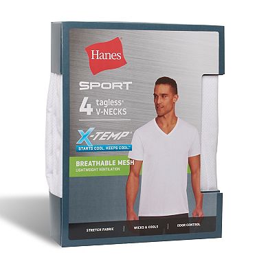 Men's Hanes Ultimate® 4-Pack X-Temp™ Mesh V-Neck Tees