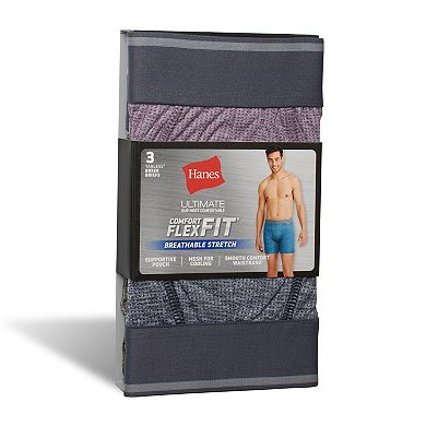 Men's Hanes Ultimate® 3-pack Comfort Flex Fit® Breathable Stretch Boxer Briefs