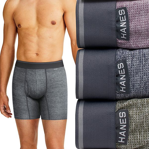 Hanes 3-Piece Comfort Flex-Fit Mesh Boxer Briefs Set