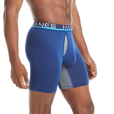 Men's Hanes Sport™ 4-Pack X-Temp® Total Support Pouch™ Long-Leg Boxer Briefs