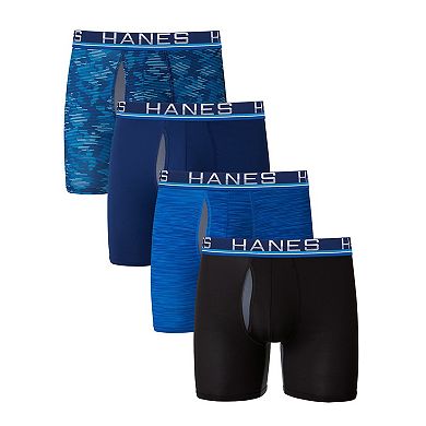 Men's Hanes Sport™ 4-Pack X-Temp® Total Support Pouch™ Boxer Briefs