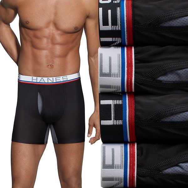 Men's Hanes Sport™ 4Pack XTemp® Total Support Pouch™ Boxer Briefs