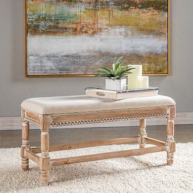 Padded Distressed Bench