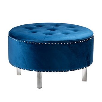 Tufted Velvet Storage Ottoman