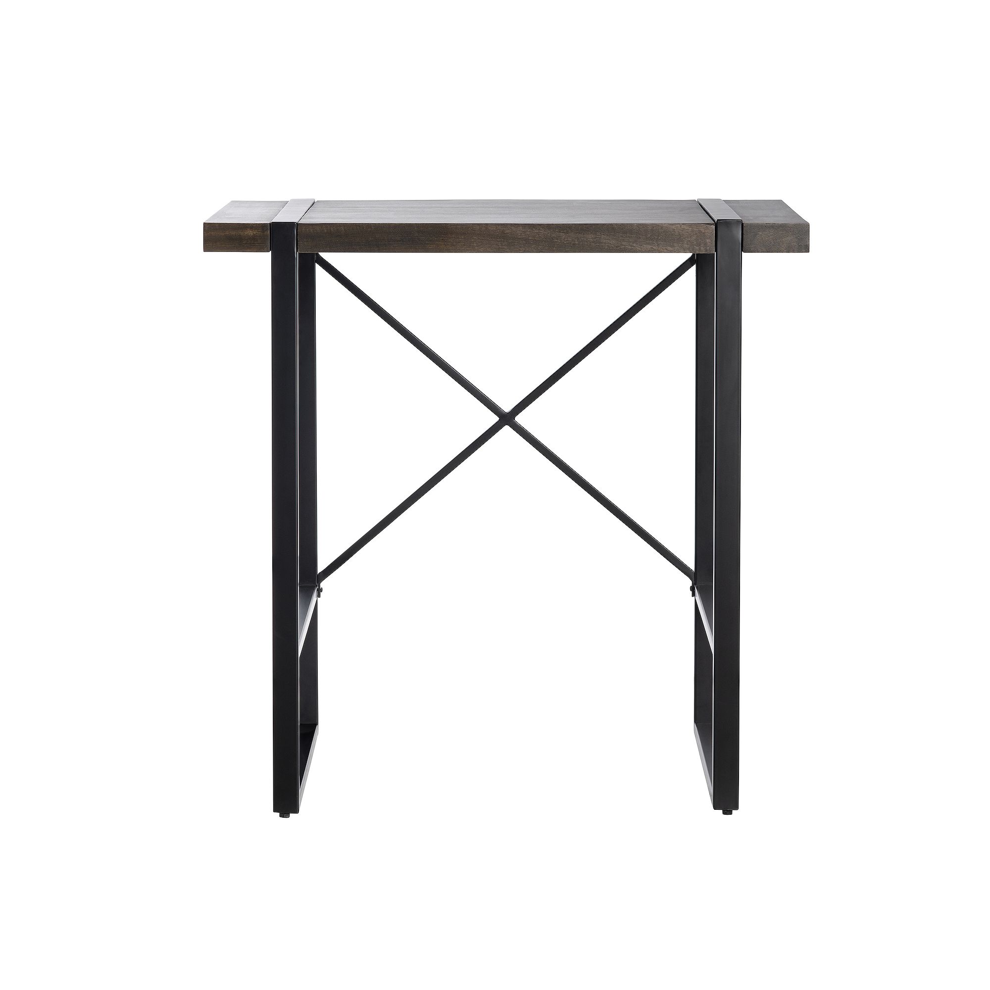 Evolution Josie Standing Wood and Metal Desk, Brown