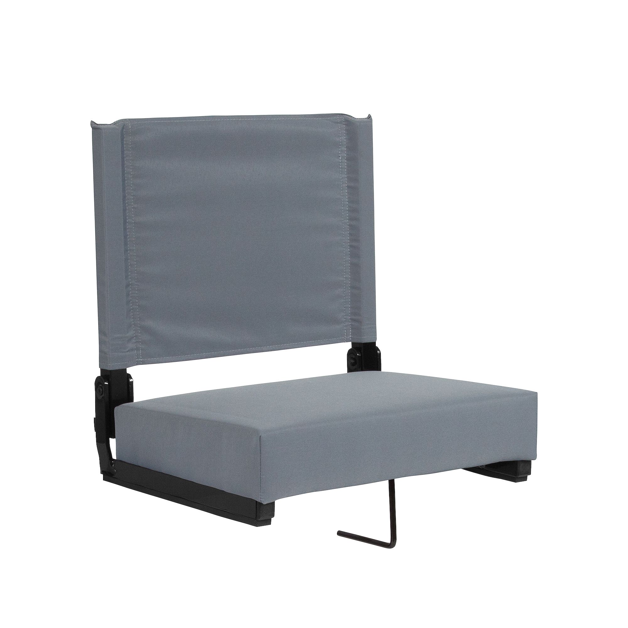 Flash Furniture Grandstand Comfort Seat Stadium Chair, Gray