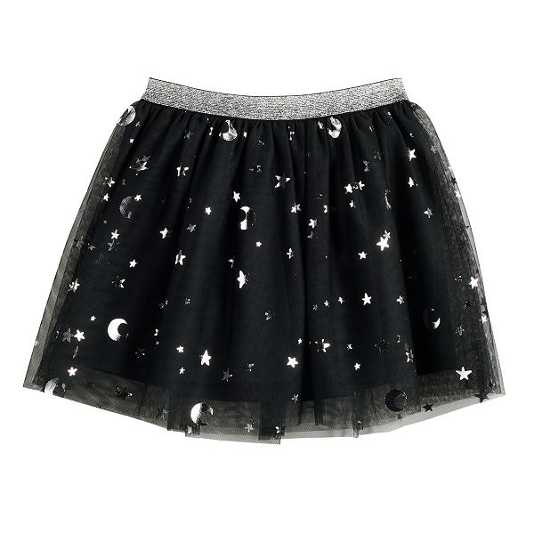 Girls 4-12 Jumping Beans® Double-Layer Metallic Moon & Stars Tutu