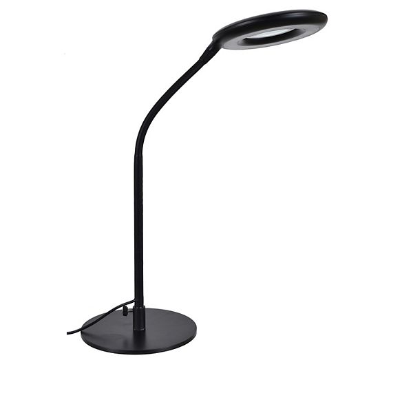 Pedro LED Magnifying Glass Desk Lamp - Black