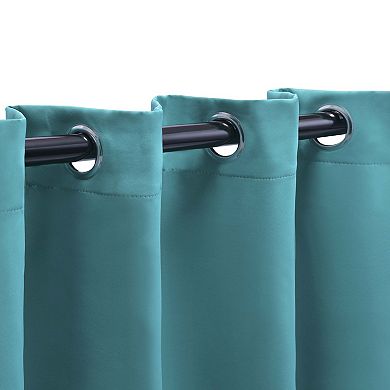 SUPERIOR Solid Insulated Thermal 2-Piece Blackout Grommet Window Curtain Panels