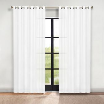 SUPERIOR Solid 2-Pack Grommet Room Darkening Curtain Set