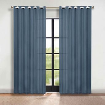 SUPERIOR Solid 2-Pack Grommet Room Darkening Curtain Set