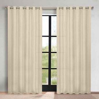 SUPERIOR Solid 2-Pack Grommet Room Darkening Curtain Set