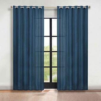 SUPERIOR Solid 2-Pack Grommet Room Darkening Curtain Set