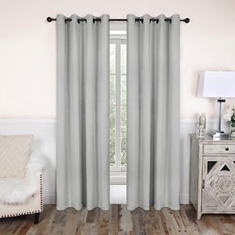 SUPERIOR Solid 2-Pack Grommet Room Darkening Curtain Set