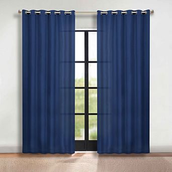 SUPERIOR Solid 2-Pack Grommet Room Darkening Curtain Set