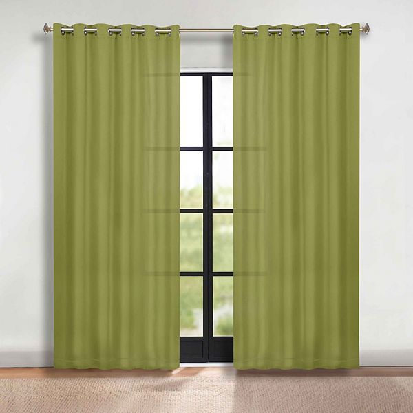 Superior Solid Blackout Curtains, Set of 2, 42" X 84", Sage