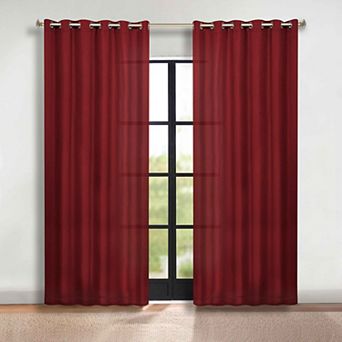 SUPERIOR Solid 2-Pack Grommet Room Darkening Curtain Set