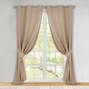 SUPERIOR Solid 2-Pack Grommet Room Darkening Curtain Set