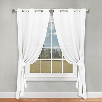 SUPERIOR Solid 2-Pack Grommet Room Darkening Curtain Set