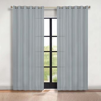 SUPERIOR Solid 2-Pack Grommet Room Darkening Curtain Set