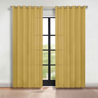 SUPERIOR Solid 2-Pack Grommet Room Darkening Curtain Set
