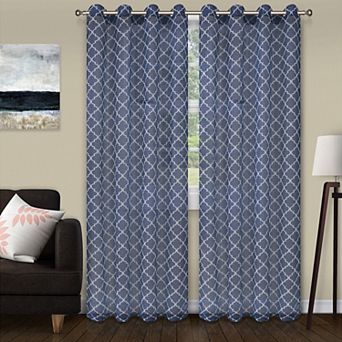 SUPERIOR Trellis 2-Pack Sheer Curtain Set