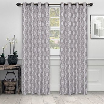 SUPERIOR Venetian 2-Pack Damask Room Darkening Curtain Set