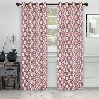 SUPERIOR Venetian 2-Pack Damask Room Darkening Curtain Set