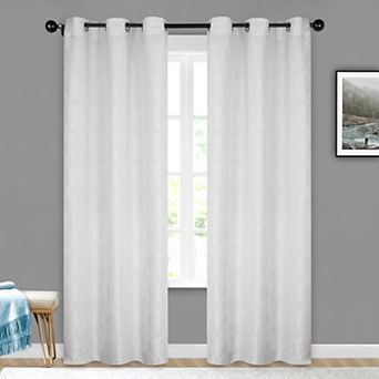 SUPERIOR Venetian 2-Pack Damask Room Darkening Curtain Set