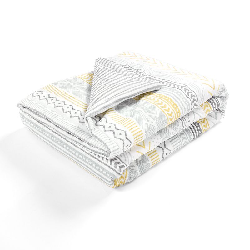 Lush Decor Hygge Geo Reversible Soft & Plush Oversized Blanket, Yellow