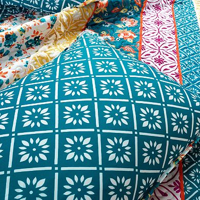 Lush Decor Emily Boho Stripe Reversible Quilt Set with Shams